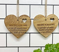 Set of 4 Wood Hanging Black Etched Life Recipe Heart Plaque-