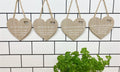 Set of 4 Wood Hanging White Etched Life Recipe Heart Plaque - £14.99 - 