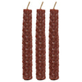 Set of 6 Brown Beeswax Spell Candles-Candles