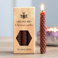 Set of 6 Brown Beeswax Spell Candles-Candles