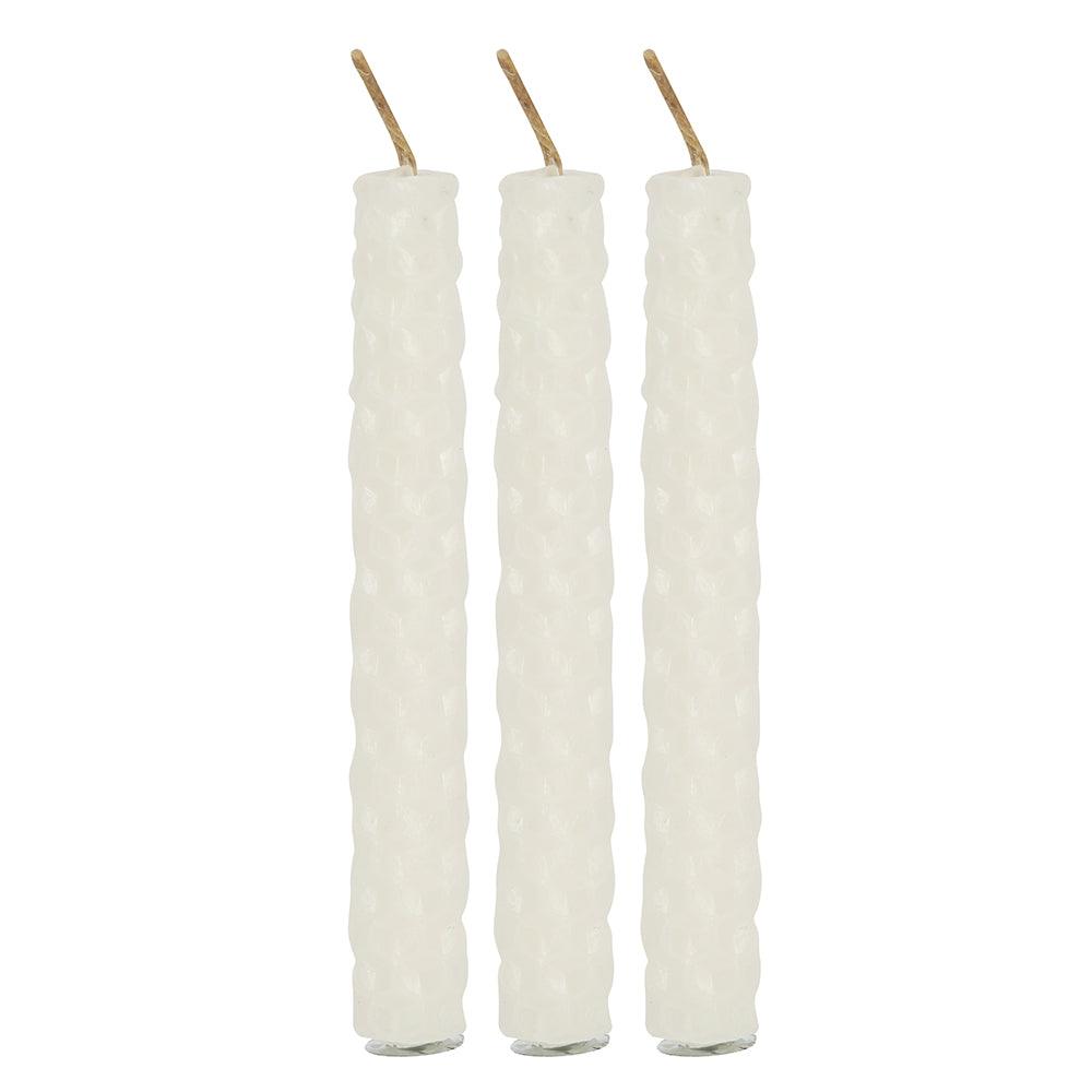 Set of 6 Cream Beeswax Spell Candles-Candles