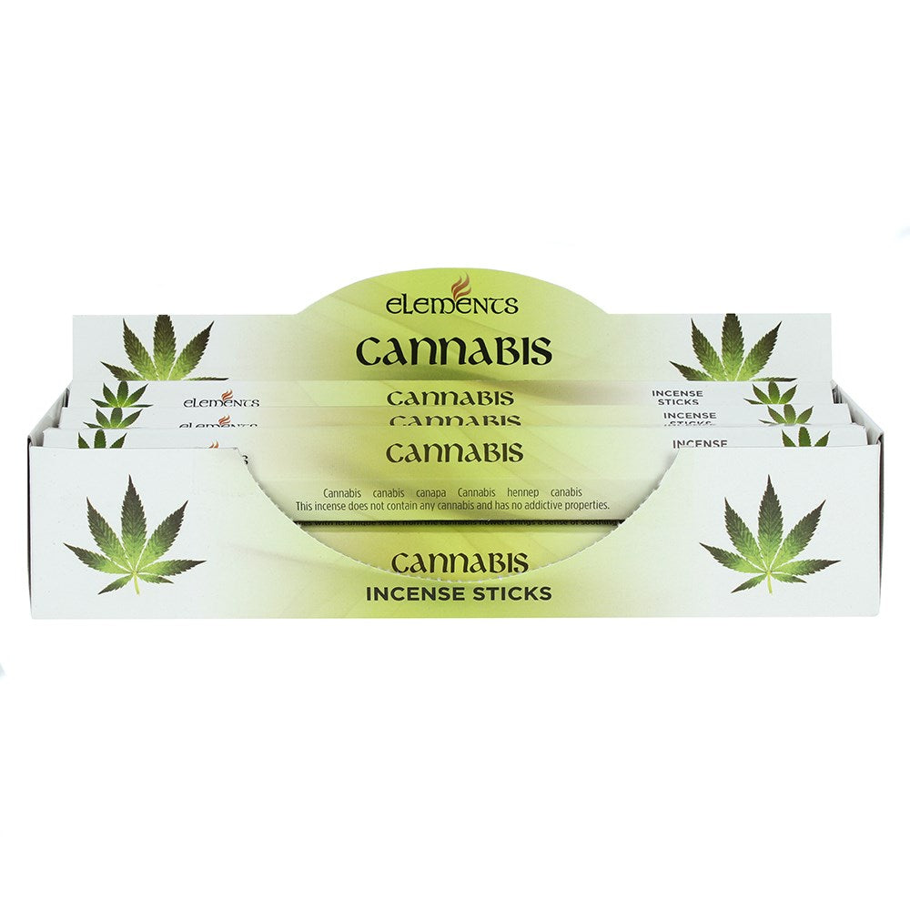 Set of 6 Packets of Elements Cannabis Incense Sticks - £8.5 - Elements 