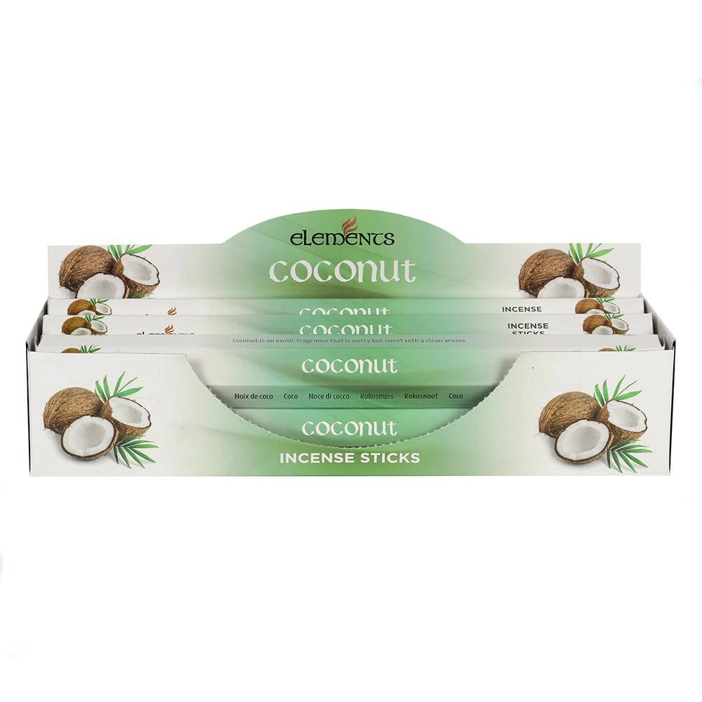 Set of 6 Packets of Elements Coconut Incense Sticks - £8.5 - Elements 