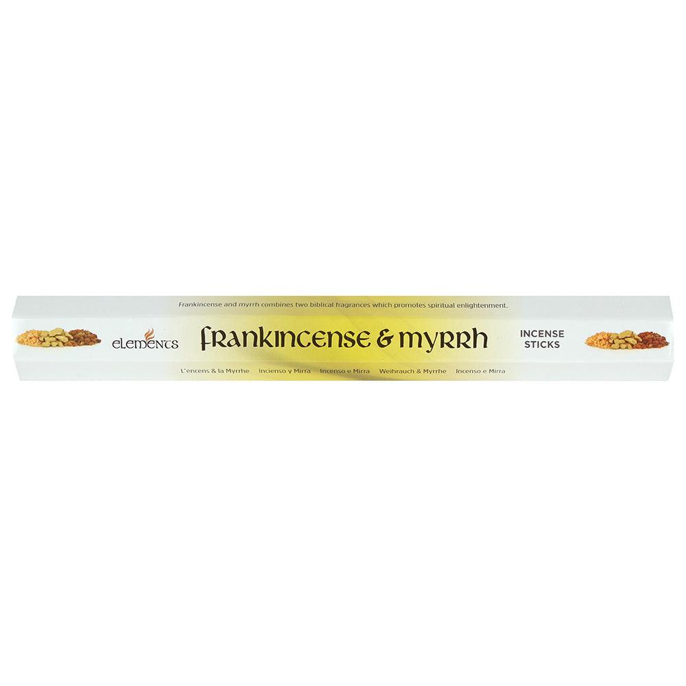 Set of 6 Packets of Elements Frankincense and Myrrh Incense Sticks-Elements