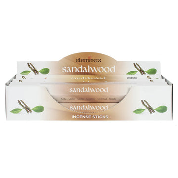 Set of 6 Packets of Elements Sandalwood Incense Sticks - £8.5 - Elements 