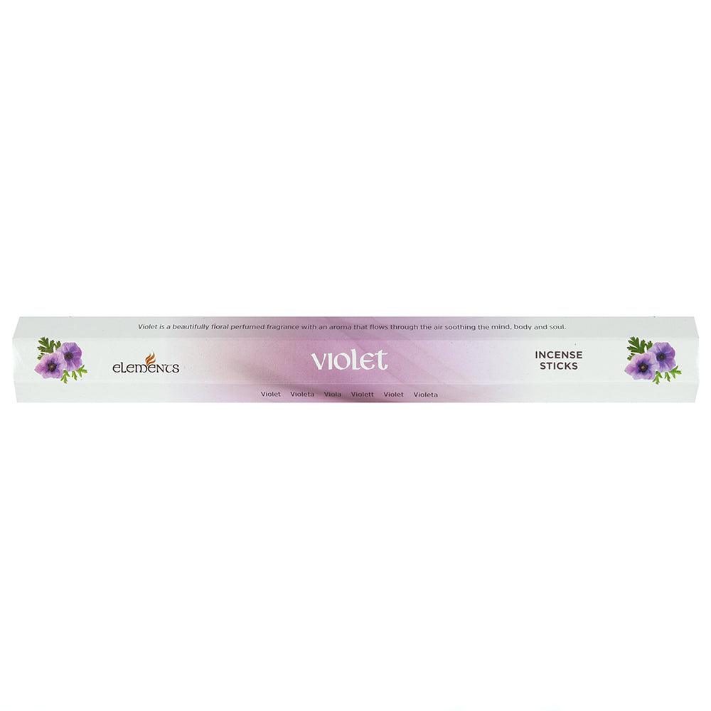 Set of 6 Packets of Elements Violet Incense Sticks-Elements