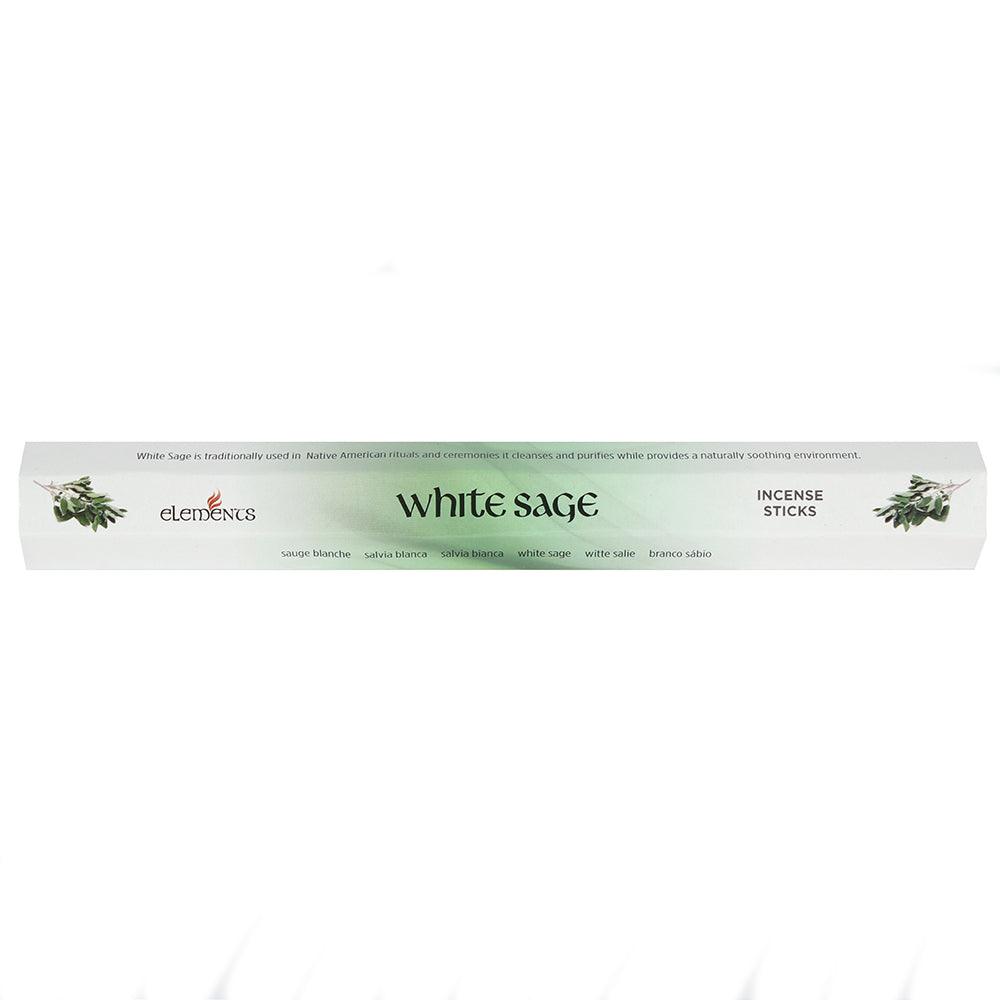 Set of 6 Packets of Elements White Sage Incense Sticks-Elements