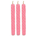 Set of 6 Pink Beeswax Spell Candles-Candles