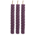 Set of 6 Purple Beeswax Spell Candles-Candles