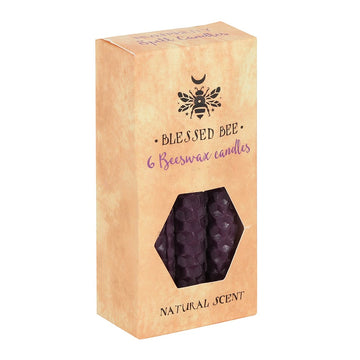 Set of 6 Purple Beeswax Spell Candles - £8.5 - Candles 