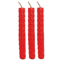 Set of 6 Red Beeswax Spell Candles-Candles