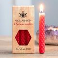 Set of 6 Red Beeswax Spell Candles-Candles