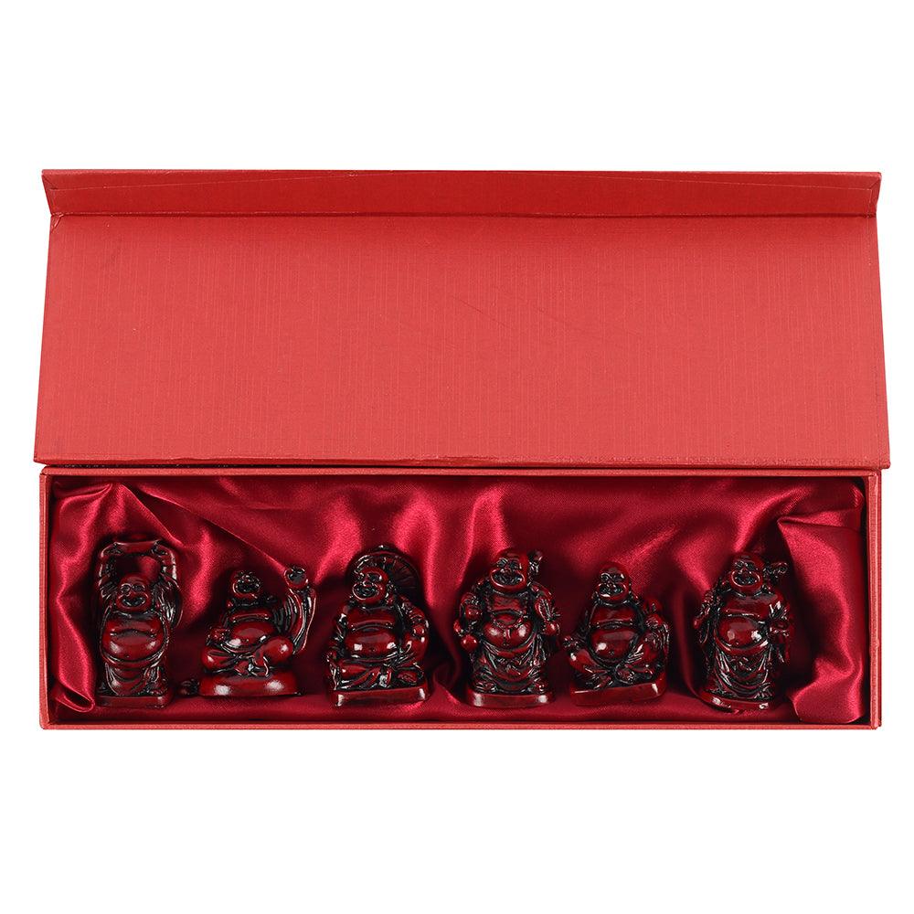 Set of 6 Red Resin Buddhas - £9.0 - Ornaments 