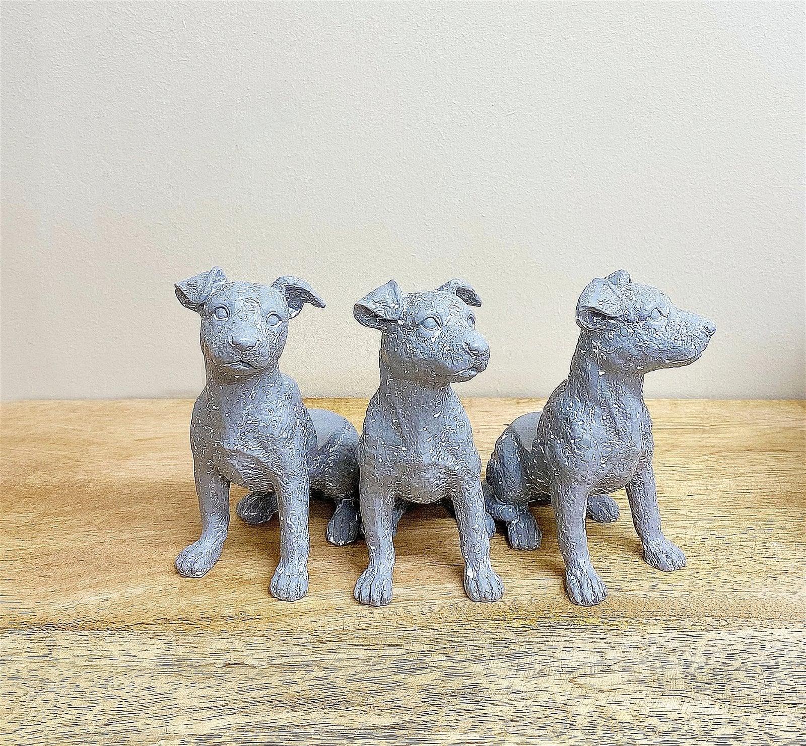 Set of Grey Dog Pot Risers-