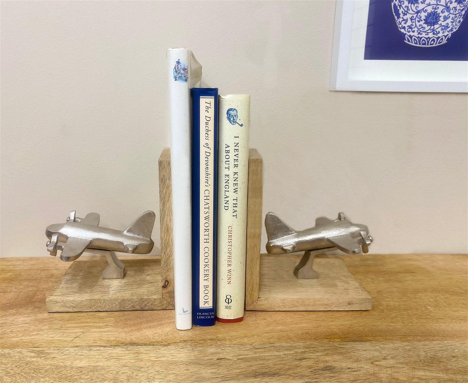 Set of Two Aeroplane Bookends-