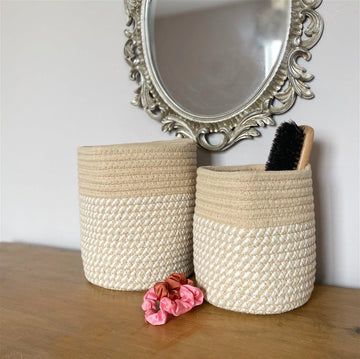 Set Of Two Cotton Rope Baskets - £24.99 - 