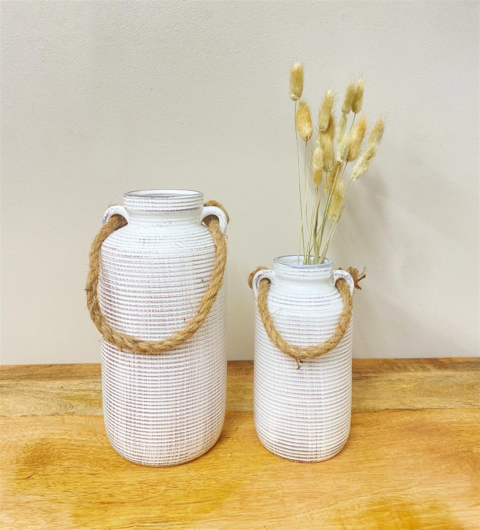 Set of Two Natural Dried Lagarus Bouquets in Cream & Brown - £29.99 - 