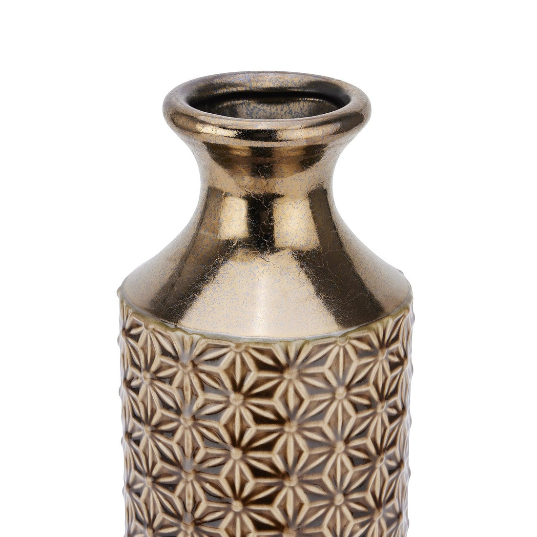 Seville Collection Caramel Fluted Vase - £59.95 - Gifts & Accessories > Vases 