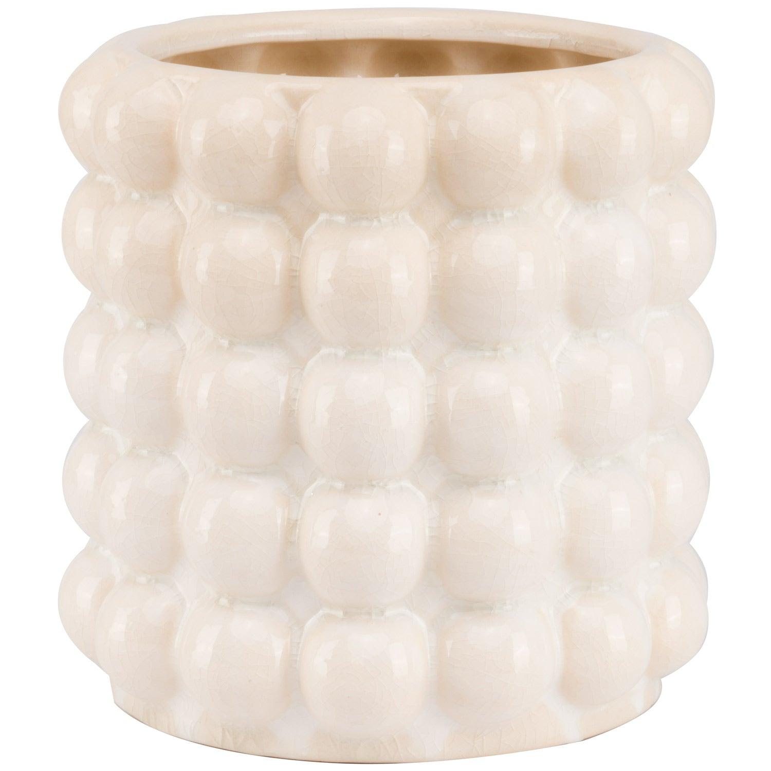 Seville Collection Large Cream Bubble Panter - £49.95 - Gifts & Accessories > Indoor Planters 