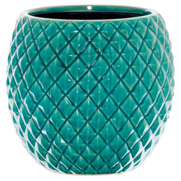 Seville Collection Teal diamond Planter - £34.99 - Gifts & Accessories > Indoor Planters 