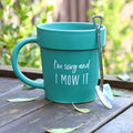 Sexy and I Mow It Pot Mug and Shovel Spoon-Mugs Cups