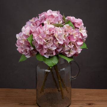 Shabby Pink Single Hydrangea - £19.95 - Artificial Flowers 