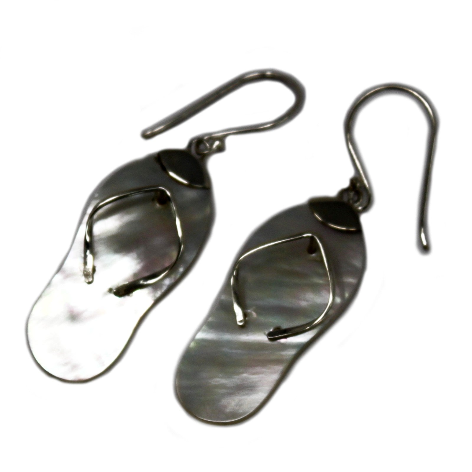 Shell & Silver Earrings - Flip-flops- MOP - £40.0 - 