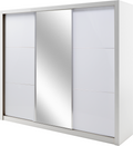 Siena 12 Sliding Door Wardrobe 258cm with LED - £801.0 - Sliding Door Wardrobe 