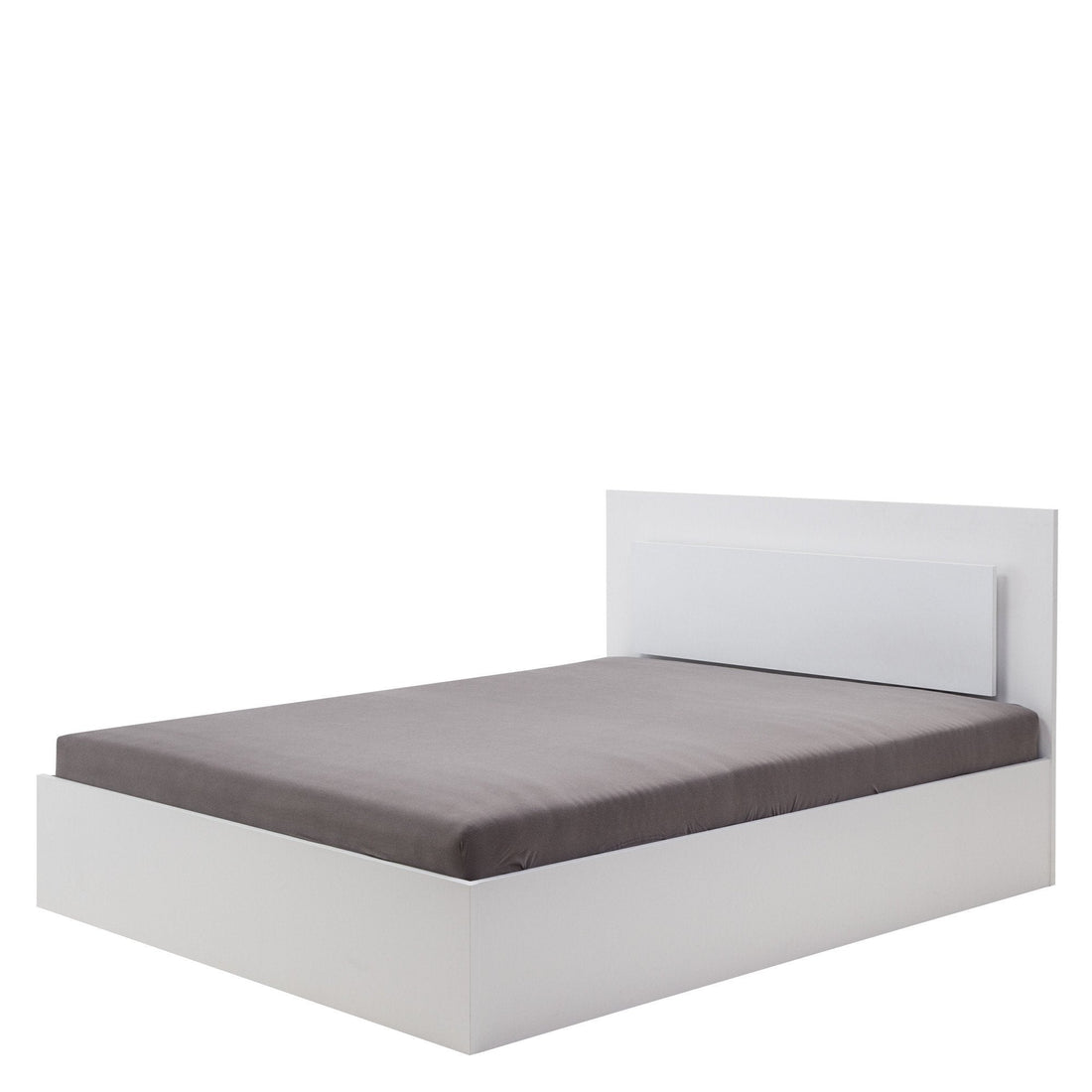 Siena Bed with LED White Gloss Bed Frame 