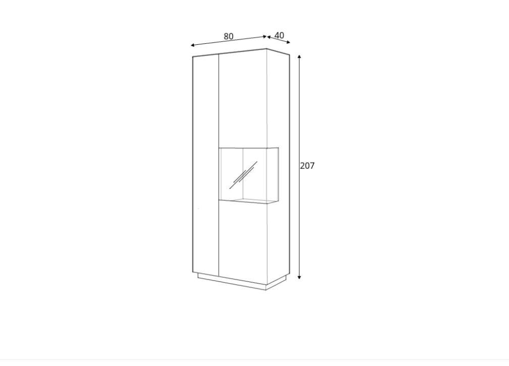 Silke 13 Tall Display Cabinet [Right]-Tall Display Cabinet