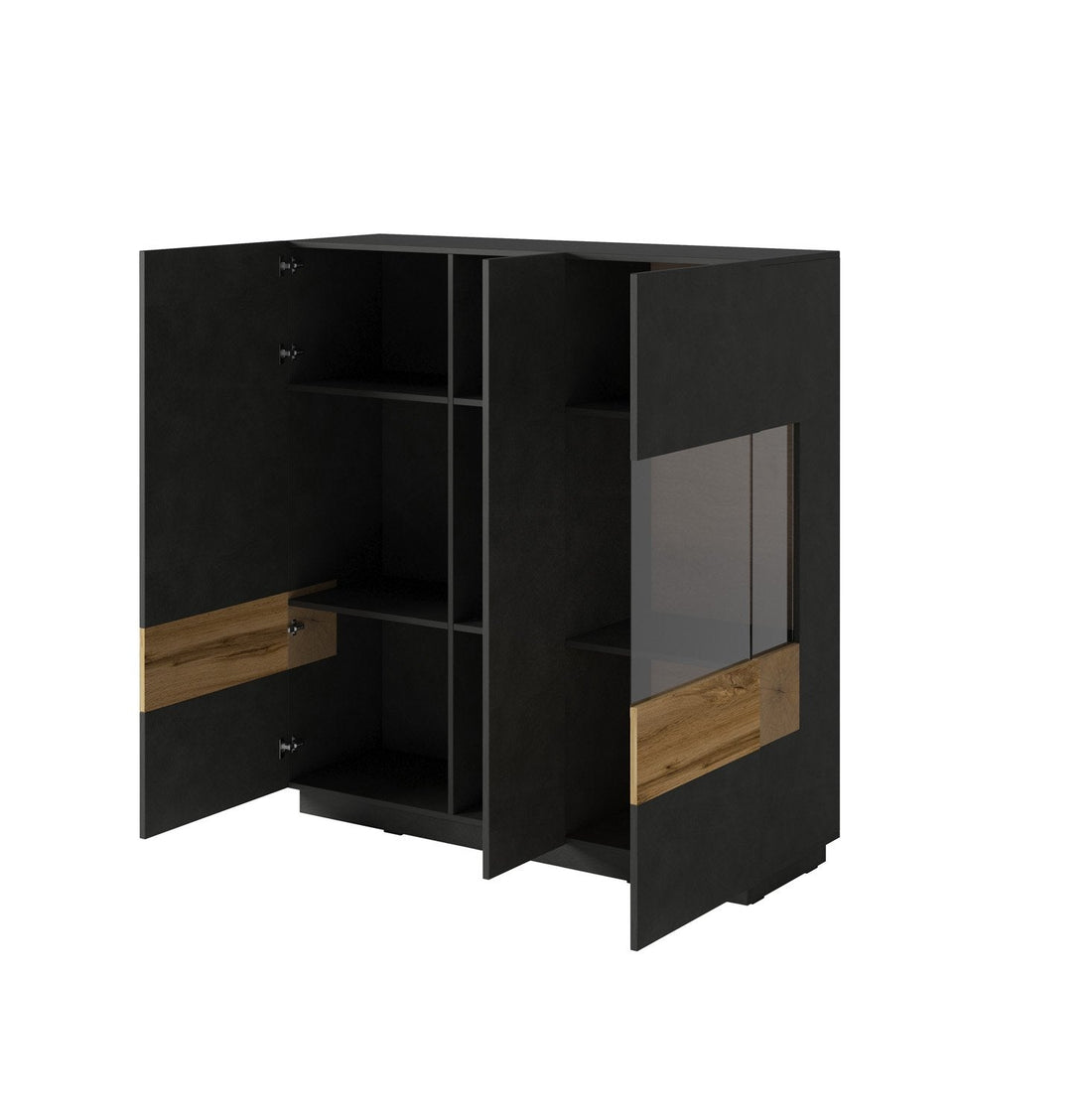 Silke 46 Large Display Cabinet [Right] 130cm Tall Display Cabinet 