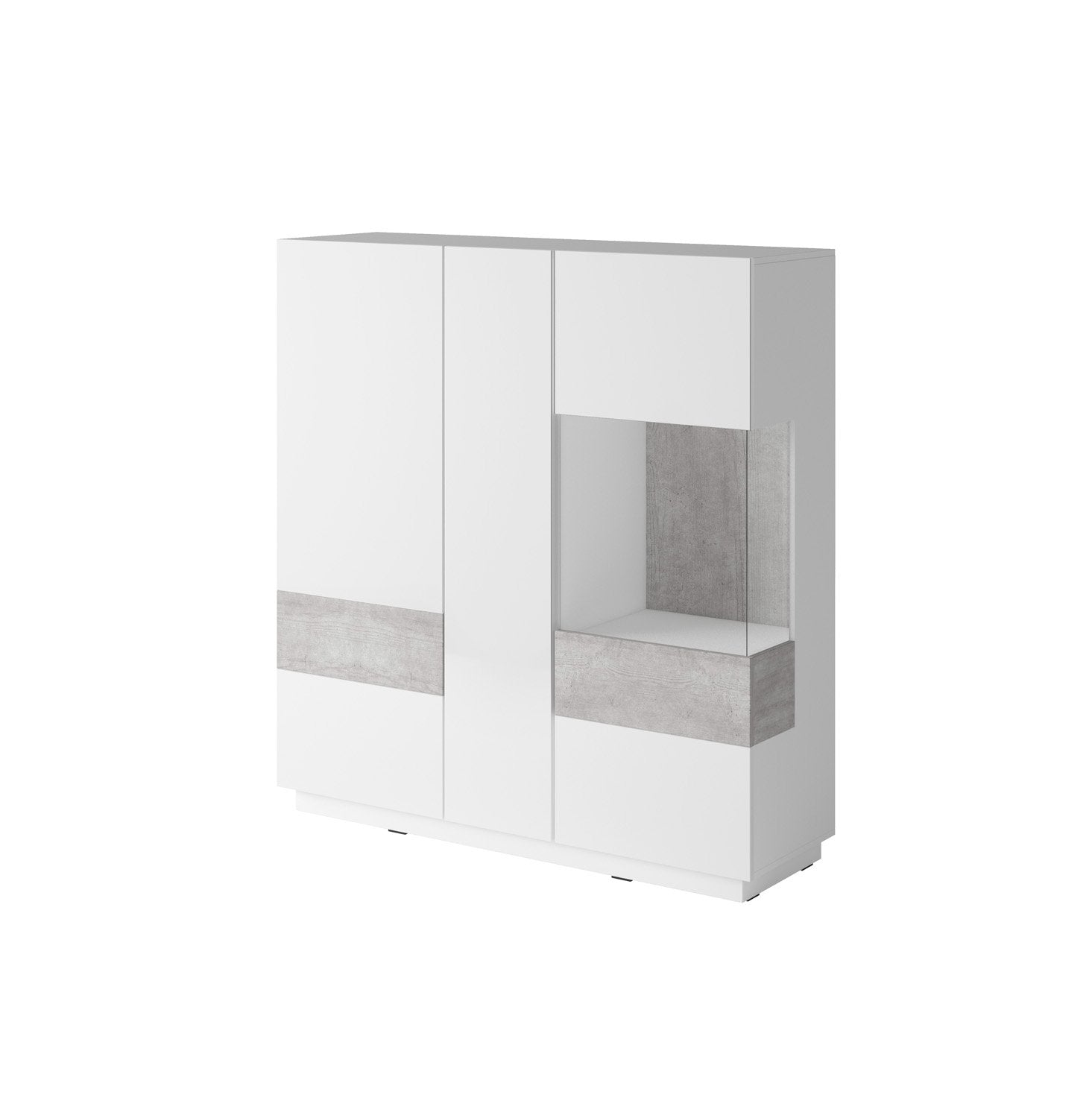 Silke 46 Large Display Cabinet [Right] 130cm Tall Display Cabinet 