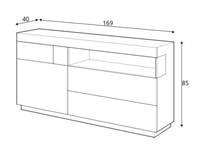 Silke 47 Sideboard Cabinet-Living Sideboard Cabinet