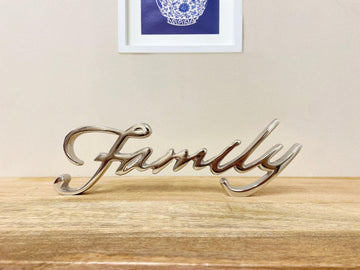 Silver Aluminium Family Ornament - £20.99 - 