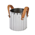 Silver Fluted Leather Handled Single Champagne Cooler - £89.95 - Gifts & Accessories > Kitchen And Tableware > Ornaments 