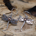 Silver & Gold Earring - Dragonflies - £45.0 - 