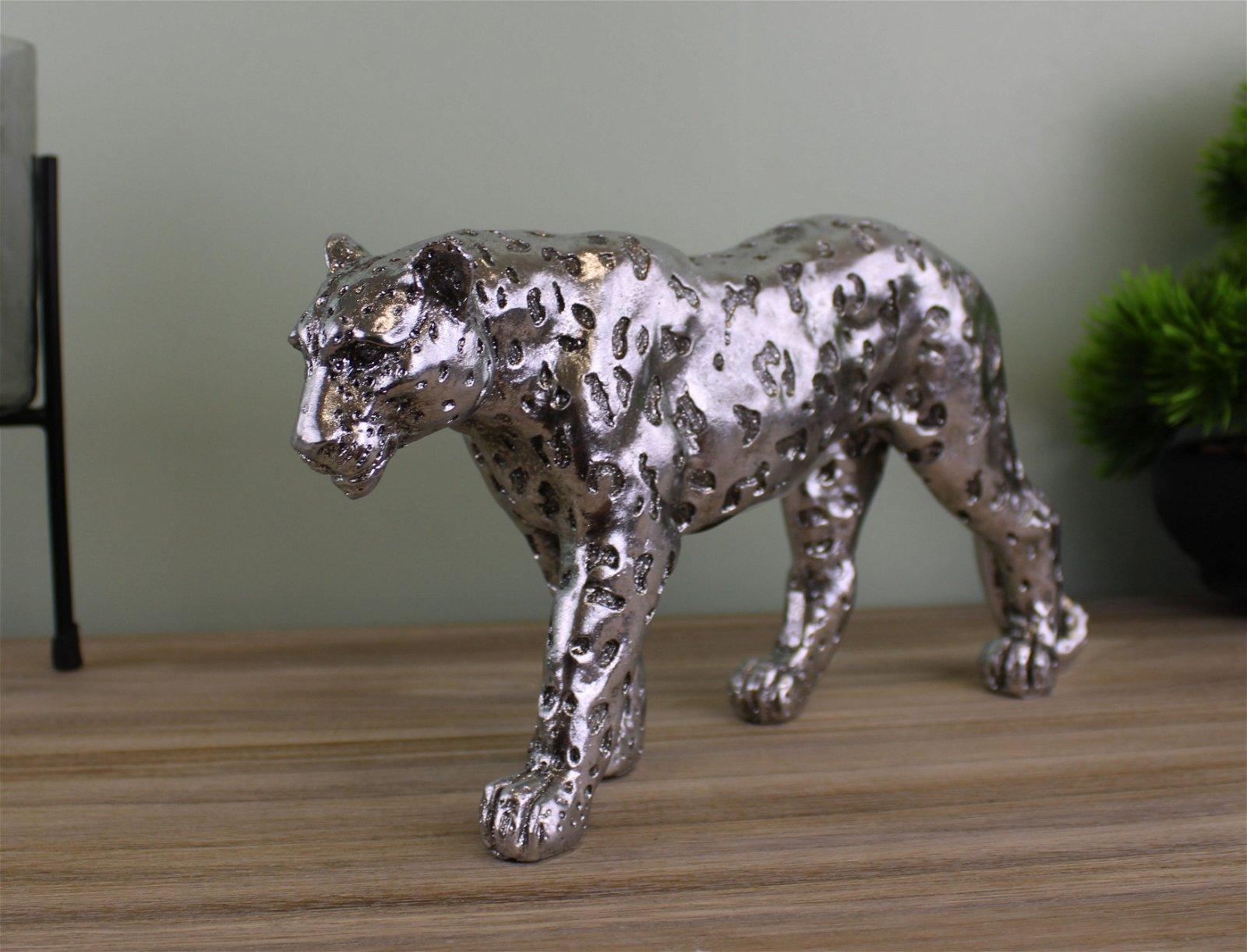 Silver Leopard Ornament Small-Animals