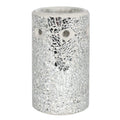 Silver Pillar Crackle Glass Oil Burner-Oil Burners