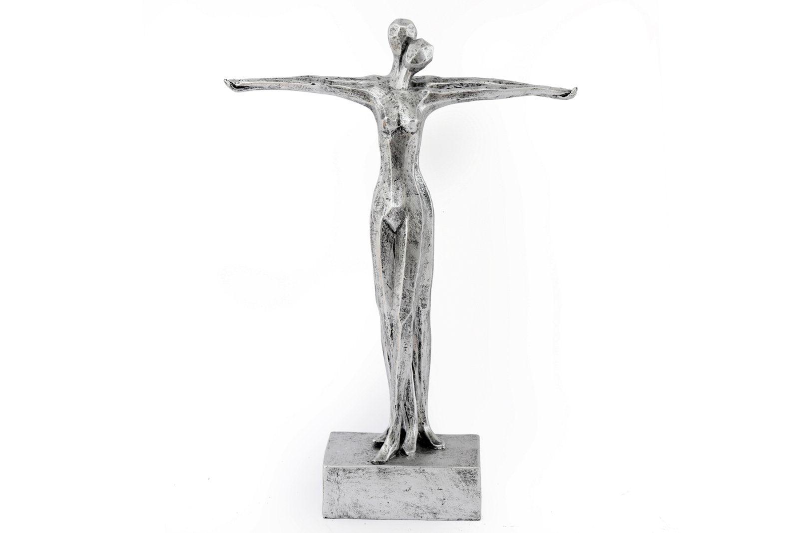 Silver Standing Couple Statue-