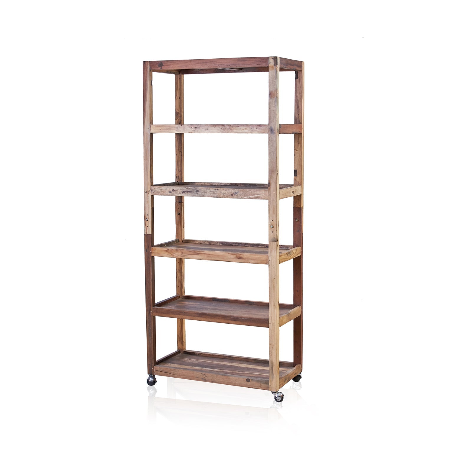 Six Shelf Display with Casters - Recycled Wood - £630.0 - 