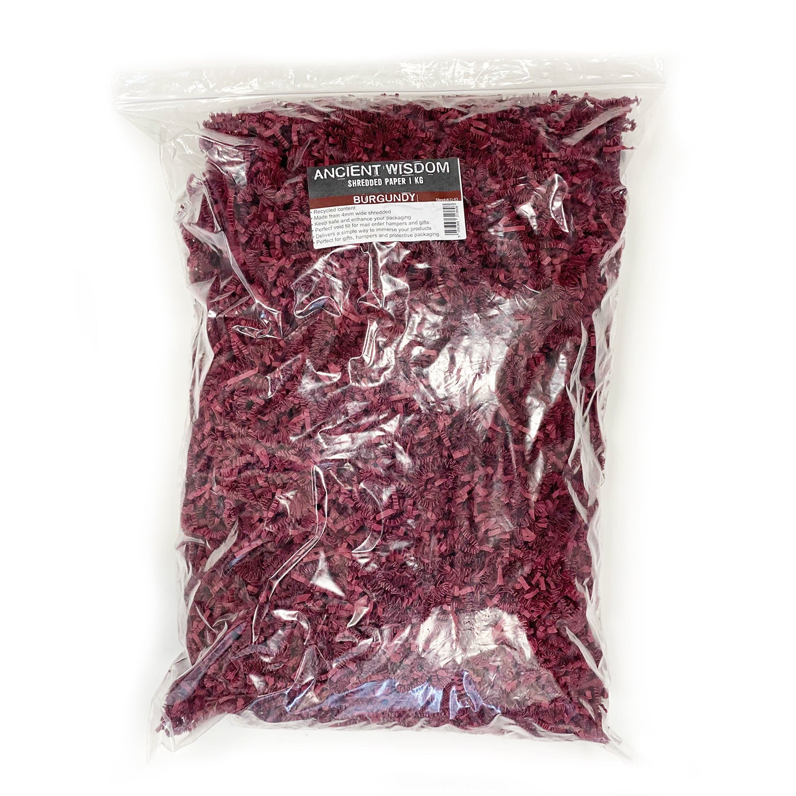 SizzlePak Shredded paper - Burgundy (1KG)-