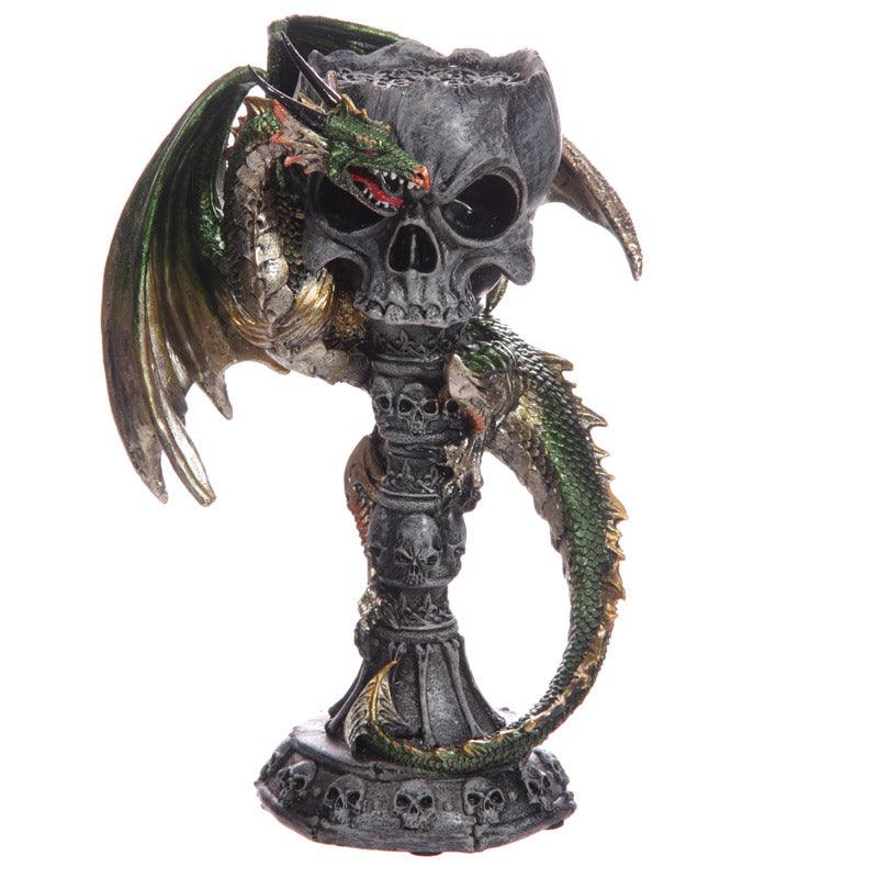 Skull Goblet Dark Legends Dragon Figurine-