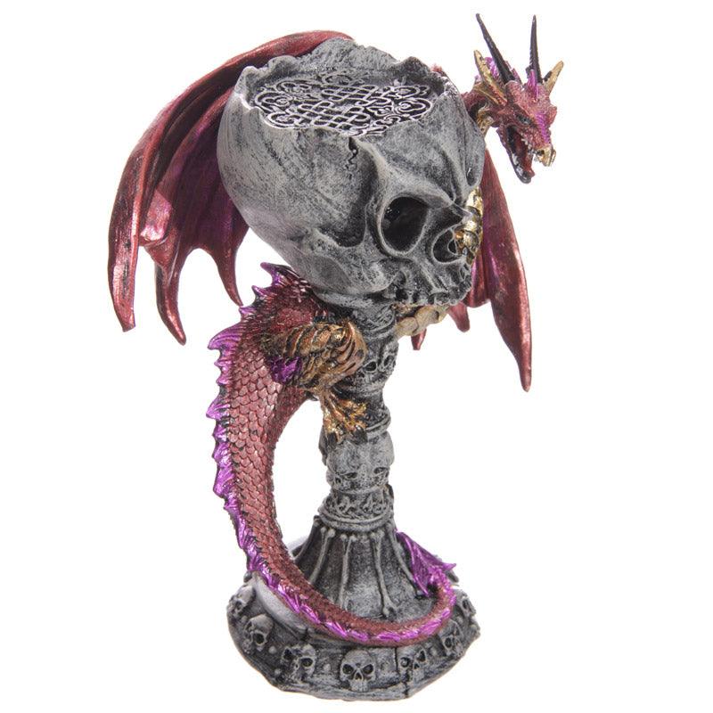 Skull Goblet Dark Legends Dragon Figurine-