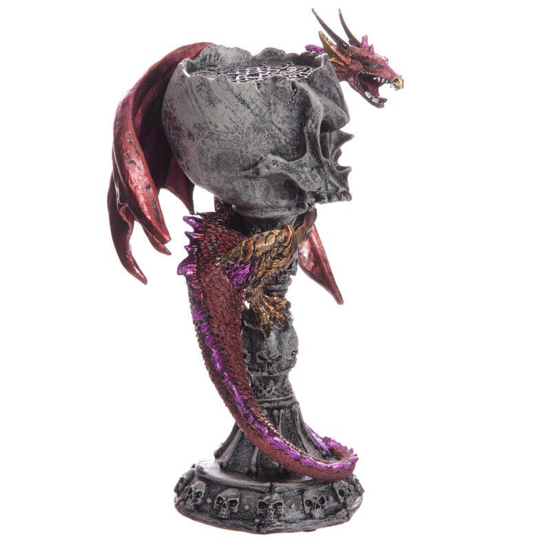 Skull Goblet Dark Legends Dragon Figurine-