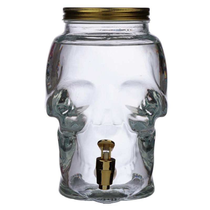 Skull Shaped Water Decanter 2.6L - Skulls & Roses-