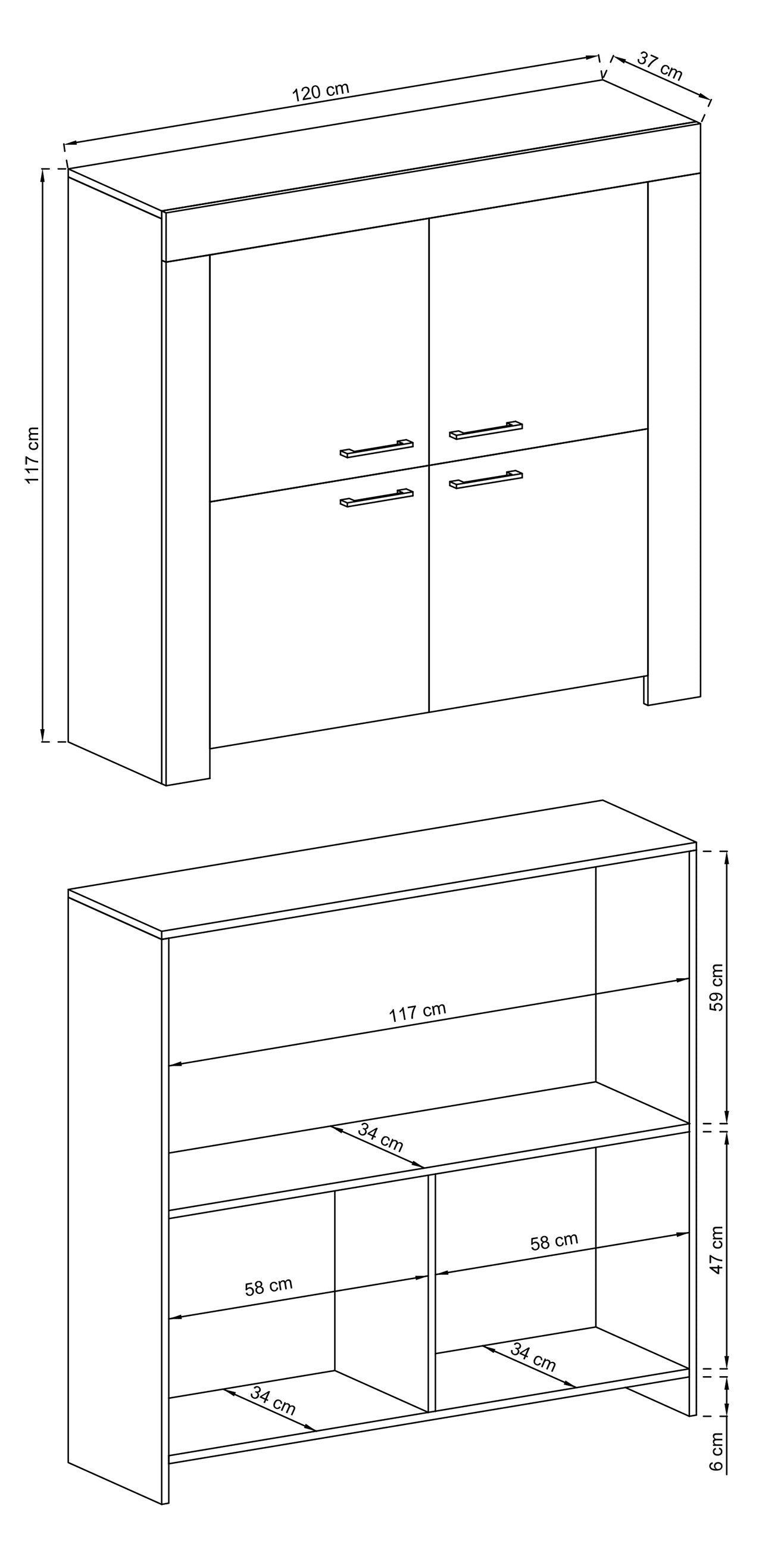 Sky Sideboard Cabinet-Living Sideboard Cabinet