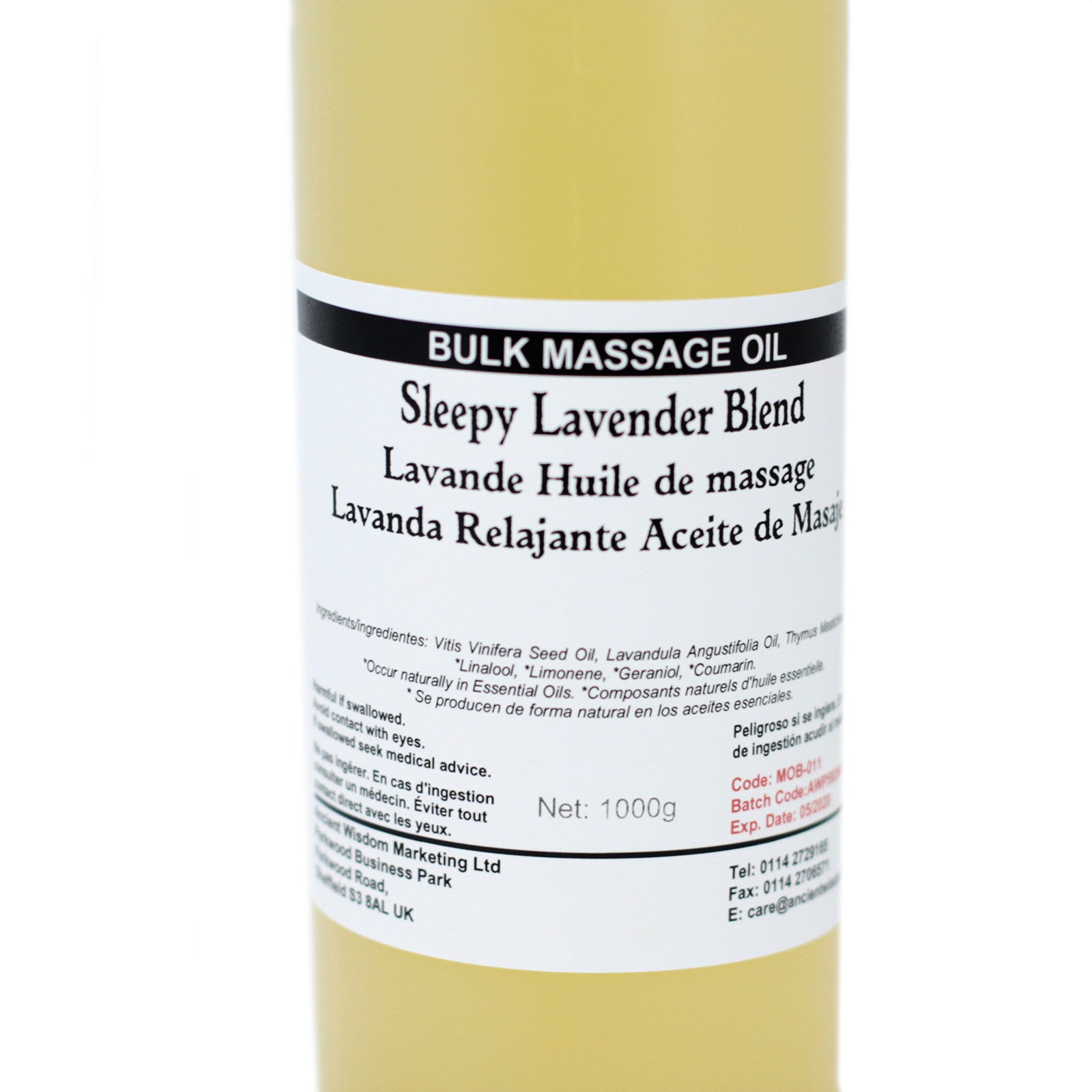 Sleepy Lavender 1Kg Massage Oil-