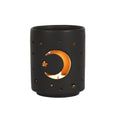 Small Black Mystical Moon Cut Out Tealight Holder - £7.5 - Candle Holders 