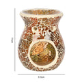 Small Brown Crackle Oil Burner-Oil Burners