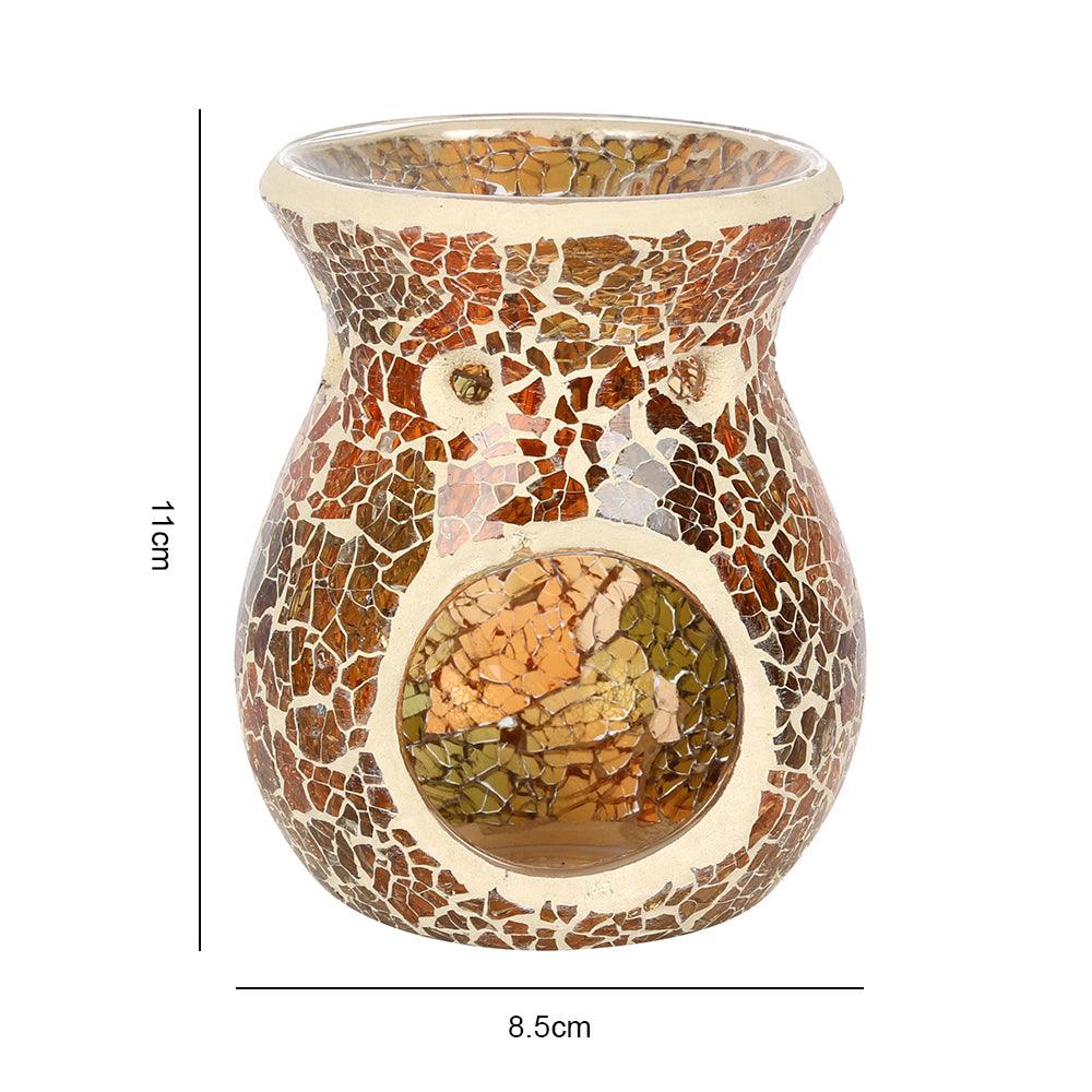 Small Brown Crackle Oil Burner-Oil Burners